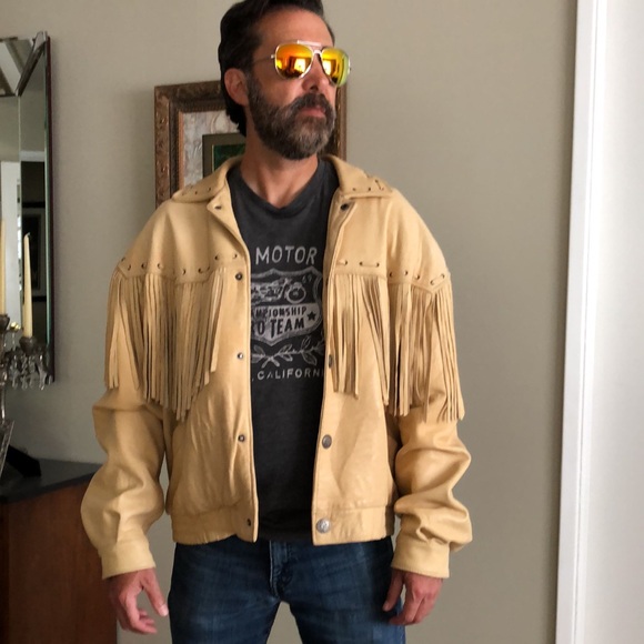 M Julian Adventures, The Santa Fe Collection, large, fringe tan leather jacket. - Picture 12 of 12